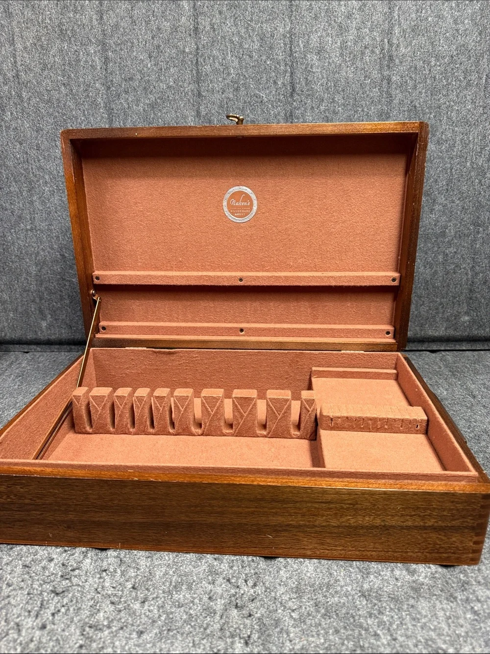 Naken's Tarnish Proof Silverware Chest - Copper Brown Exterior